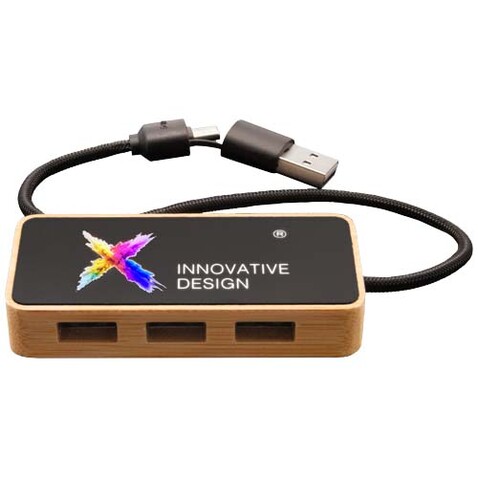 SCX.design H21 8-in-1 USB-Hub mit doppeltem Eingang und 6 Anschlüssen, holz bedrucken, Art.-Nr. 1PX19971 SCX.design H21 8-in-1 USB-Hub mit doppeltem Eingang und 6 Anschlüssen, holz bedrucken, Art.-Nr. 1PX19971