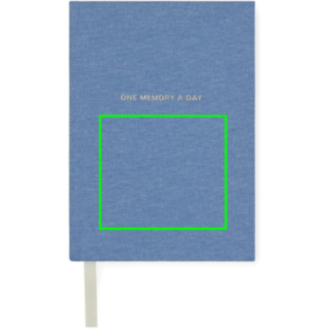 VINGA "One memory a day" GRS-recyceltes Papierjournal blau bedrucken, Art.-Nr. V7730205 VINGA "One memory a day" GRS-recyceltes Papierjournal blau bedrucken, Art.-Nr. V7730205