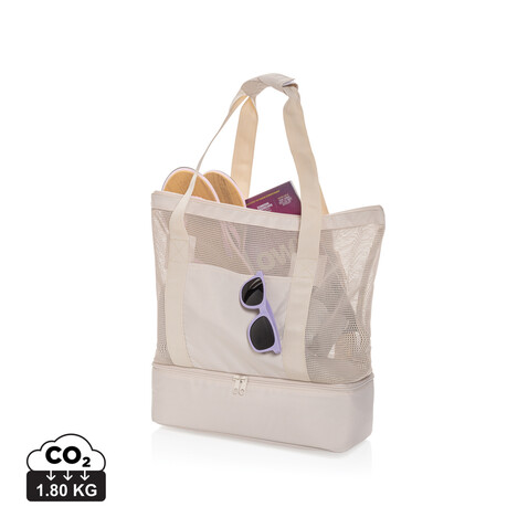 Iqlo Aware™ RPET 2-in-1 Kühltasche beige bedrucken, Art.-Nr. P422.4919 Iqlo Aware™ RPET 2-in-1 Kühltasche beige bedrucken, Art.-Nr. P422.4919