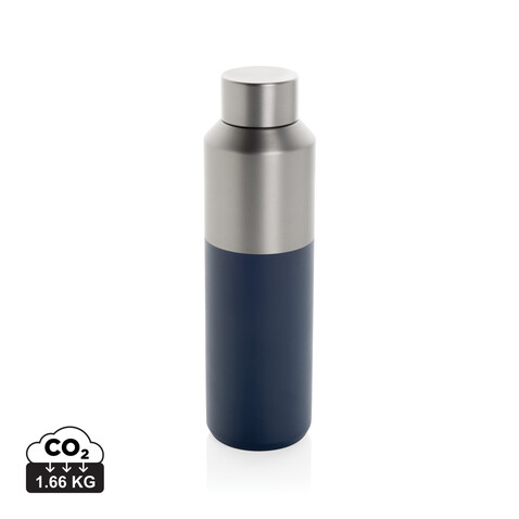 Fluid Flasche aus RCS-zertifiziert recyceltem Stahl, 600ml navy blau bedrucken, Art.-Nr. P437.0725 Fluid Flasche aus RCS-zertifiziert recyceltem Stahl, 600ml navy blau bedrucken, Art.-Nr. P437.0725