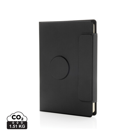 Stuart Magnet-Portfolio A5 aus RCS-zertifiziertem rPU schwarz bedrucken, Art.-Nr. P774.6301 Stuart Magnet-Portfolio A5 aus RCS-zertifiziertem rPU schwarz bedrucken, Art.-Nr. P774.6301