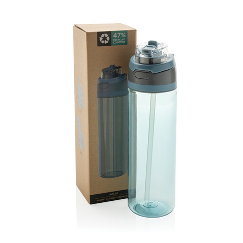 Omni Sip Wasserflasche 800ml aus RCS RPET blau bedrucken, Art.-Nr. P437.0905 Omni Sip Wasserflasche 800ml aus RCS RPET blau bedrucken, Art.-Nr. P437.0905