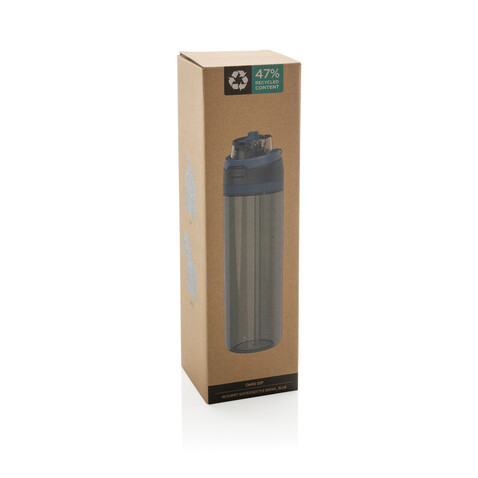 Omni Sip Wasserflasche 800ml aus RCS RPET blau bedrucken, Art.-Nr. P437.0905 Omni Sip Wasserflasche 800ml aus RCS RPET blau bedrucken, Art.-Nr. P437.0905