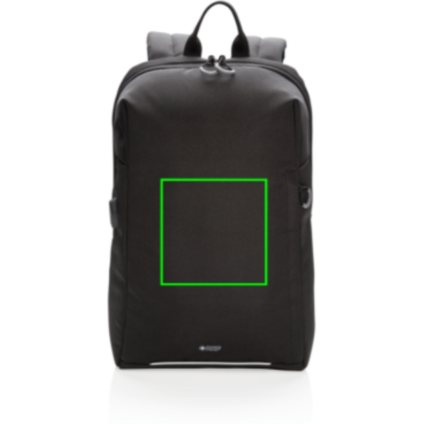 Swiss Peak AWARE™ RFID und USB A-Laptop-Rucksack schwarz bedrucken, Art.-Nr. P763.161 Swiss Peak AWARE™ RFID und USB A-Laptop-Rucksack schwarz bedrucken, Art.-Nr. P763.161
