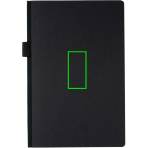 A5 Deluxe Hardcover Notizbuch schwarz bedrucken, Art.-Nr. P774.341
