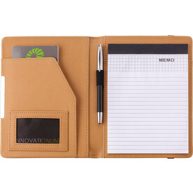 Portfolio Loretta | Kork | A5 | Gummibandverschluss – Braun bedrucken, Art.-Nr. 011999999_0965