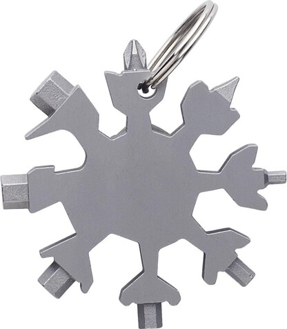 Multitool Abel | Edelstahl | 17 Funktionen – Silber bedrucken, Art.-Nr. 032999999_1015127