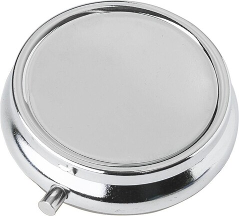 Pillendose Zara | Metall | 3 Fächer | Spiegel – Silber bedrucken, Art.-Nr. 032999999_1015129 Pillendose Zara | Metall | 3 Fächer | Spiegel – Silber bedrucken, Art.-Nr. 032999999_1015129