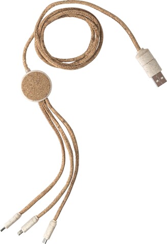 Ladekabel | Kork | 4-in-1 | 1,20 m – Braun bedrucken, Art.-Nr. 011999999_1015138 Ladekabel | Kork | 4-in-1 | 1,20 m – Braun bedrucken, Art.-Nr. 011999999_1015138