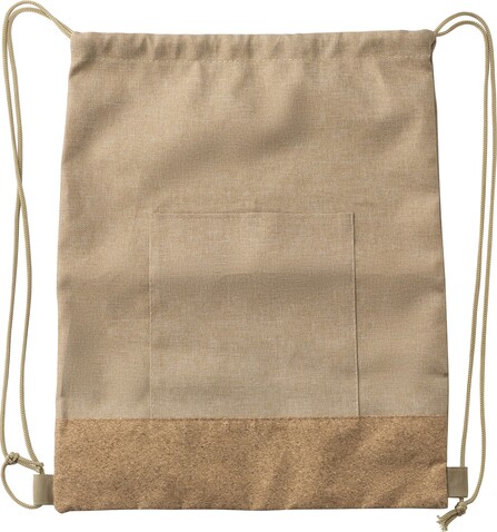 Turnbeutel Ansel | Korkboden | 6 l – Khaki bedrucken, Art.-Nr. 013999999_1015144