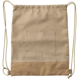 Turnbeutel Ansel | Korkboden | 6 l – Khaki bedrucken, Art.-Nr. 013999999_1015144
