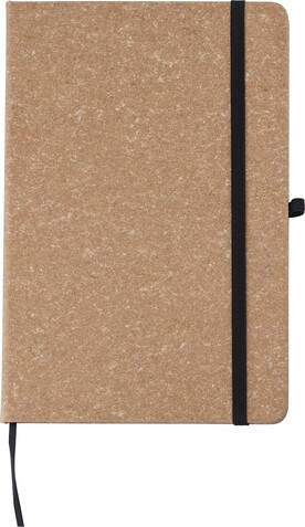 Notizbuch Gianna | Recyceltes Leder | A5 | Liniert – Braun bedrucken, Art.-Nr. 011999999_1015151