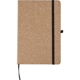 Notizbuch Gianna | Recyceltes Leder | A5 | Liniert – Braun bedrucken, Art.-Nr. 011999999_1015151