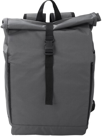 Roll-Top-Rucksack Evie | Recycelt | 600D – Grau bedrucken, Art.-Nr. 003999999_1015155 Roll-Top-Rucksack Evie | Recycelt | 600D – Grau bedrucken, Art.-Nr. 003999999_1015155
