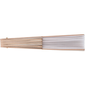 Handfächer Rosanne | Recycelter Stoff | Holzgriff – gebrochenes weiß bedrucken, Art.-Nr. 112999999_1041510