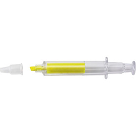 Textmarker Laurel | Spritzenform – Gelb bedrucken, Art.-Nr. 006999999_1060