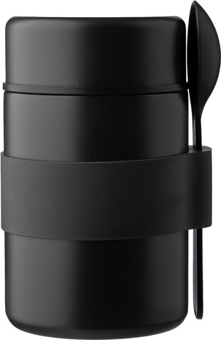 Doppelwandiger Lunchpot Niko | 460 ml – Schwarz bedrucken, Art.-Nr. 001999999_1096712