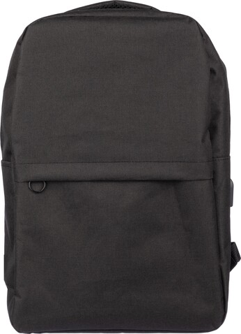 Laptop-Rucksack Henrik | Recycelt | USB-Anschluss – Schwarz bedrucken, Art.-Nr. 001999999_1096836 Laptop-Rucksack Henrik | Recycelt | USB-Anschluss – Schwarz bedrucken, Art.-Nr. 001999999_1096836