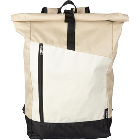 Rucksack Marlene | Recycelt | Rollverschluss | 25 l – beige bedrucken, Art.-Nr. 357999999_1096838