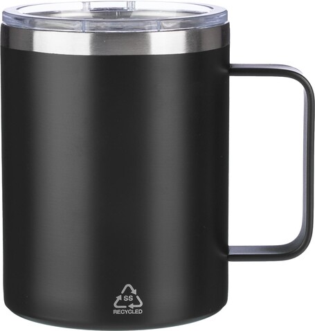 Doppelwandiger Thermobecher Renate | Recycelt | 300 ml – Schwarz bedrucken, Art.-Nr. 001999999_1097560