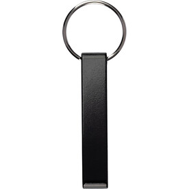 Schlüsselhalter aus recyceltem Aluminium Anneliese – Schwarz bedrucken, Art.-Nr. 001999999_1097567