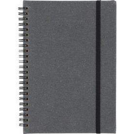 Notizbuch Egon | A5 | Liniert – Schwarz bedrucken, Art.-Nr. 001999999_1103675