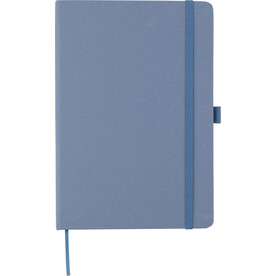 Notizbuch Gertrud | Recyceltes Bioabfallpapier | A5 | Liniert – Blau bedrucken, Art.-Nr. 005999999_1103693