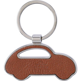 Schlüsselanhänger Joan | Leder | Auto – Braun bedrucken, Art.-Nr. 011999999_1172421