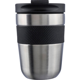 Trinkbecher Keith | Edelstahl | 300 ml | Silikongriff – Schwarz/Silber bedrucken, Art.-Nr. 050999999_1172552