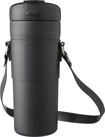 Trinkflasche Kelvin | Edelstahl | 730 ml | 10h kalt, 6h warm – Schwarz bedrucken, Art.-Nr. 001999999_1172553