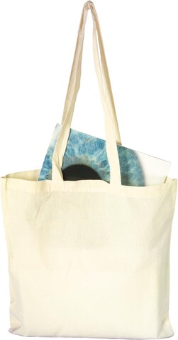 Einkaufstasche Hilda | Baumwolle 110 g/m² | 10,5 l – Khaki bedrucken, Art.-Nr. 013999999_2342