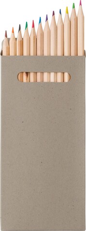 Bleistiftset Nina | Holz | 12 St. – Grau bedrucken, Art.-Nr. 003999999_2474