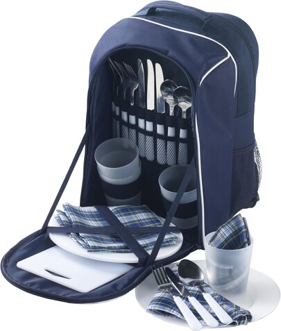 Picknickrucksack Neo | 25 Stück – Blau bedrucken, Art.-Nr. 005999999_2645