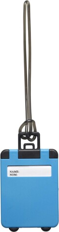 Gepäckanhänger Jenson | Kunststoff | Trolleyform – Kobaltblau bedrucken, Art.-Nr. 023999999_3167
