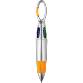 Kugelschreiber Marvin | Kunststoff | 4 Tintenfarben – Orange bedrucken, Art.-Nr. 007999999_3306