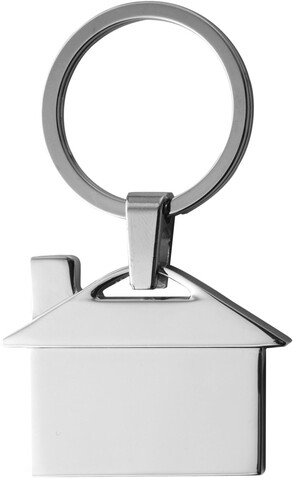 Schlüsselanhänger Mika | Metall | Hausform – Silber bedrucken, Art.-Nr. 032999999_3599 Schlüsselanhänger Mika | Metall | Hausform – Silber bedrucken, Art.-Nr. 032999999_3599