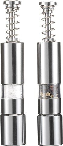 Salz- und Pfeffermühlenset Annalena | Edelstahl | 2 St. – Silber bedrucken, Art.-Nr. 032999999_3724 Salz- und Pfeffermühlenset Annalena | Edelstahl | 2 St. – Silber bedrucken, Art.-Nr. 032999999_3724