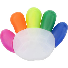 Textmarker Sierra | 5 Farben | Handform – custom/multicolor bedrucken, Art.-Nr. 009999999_3725