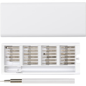 Schraubendreherset Arthur | 25 St. | Magnetischer Koffer – Weiß bedrucken, Art.-Nr. 002999999_428715