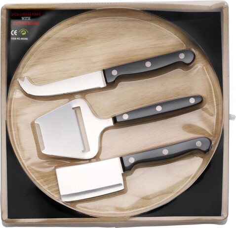 Käsebrett Max | Holz | 4 Stück – Braun bedrucken, Art.-Nr. 011999999_4652