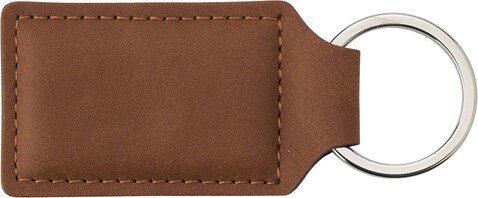 Schlüsselanhänger Vivienne | Kunstleder | Laserbar – Braun bedrucken, Art.-Nr. 011999999_480923