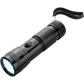 Taschenlampe Romeo | Aluminium | 14 LED – Schwarz bedrucken, Art.-Nr. 001999999_4837