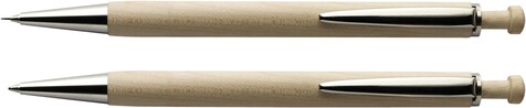 Schreibset Morris | Holzbox | Stift und Bleistift – Braun bedrucken, Art.-Nr. 011999999_5741