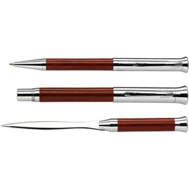 Schreibset Paulette | Palisander | 3 St. – Braun bedrucken, Art.-Nr. 011999999_5768