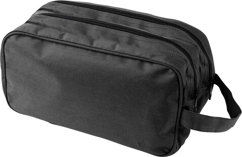 Kulturbeutel Calista | Polyester 600D | 3,5 l – Schwarz bedrucken, Art.-Nr. 001999999_6425