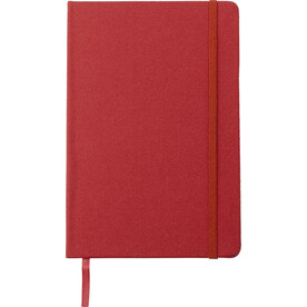 Notizbuch Samira | Recycelt | A5 | Liniert – Rot bedrucken, Art.-Nr. 008999999_671497