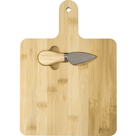 Käsebrett Jelena | Bambus | Mit Messer – Braun bedrucken, Art.-Nr. 011999999_708922