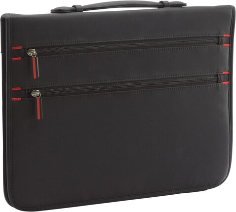 Portfolio Lianna | Polyester | A4 | Mit Taschenrechner – Schwarz bedrucken, Art.-Nr. 001999999_7215