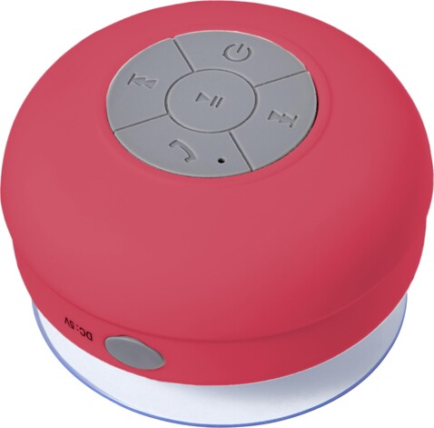 BT/Wireless-Lautsprecher aus Kunststoff Jude – Rot bedrucken, Art.-Nr. 008999999_7631 BT/Wireless-Lautsprecher aus Kunststoff Jude – Rot bedrucken, Art.-Nr. 008999999_7631