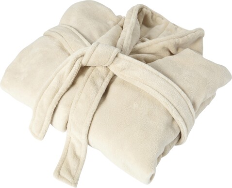 Fleece-Bademantel Derek – beige bedrucken, Art.-Nr. 357040999_7775 Fleece-Bademantel Derek – beige bedrucken, Art.-Nr. 357040999_7775